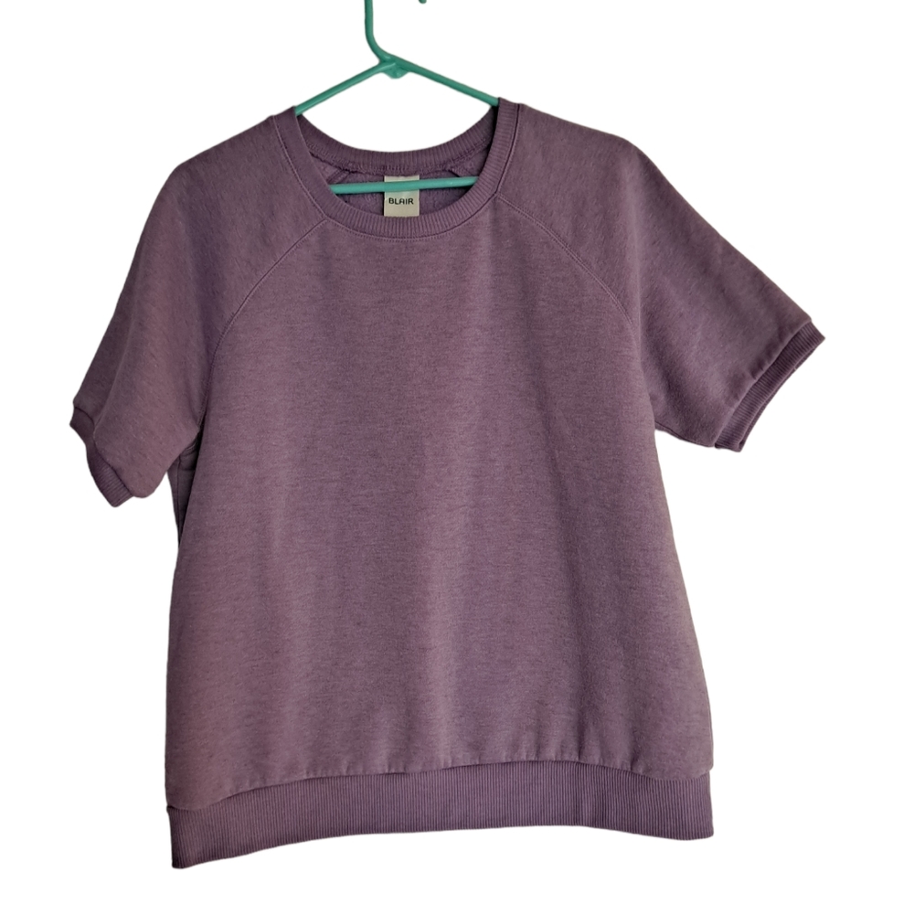 Blair Vintage oversized purple shortsleeve sweatshirt style top